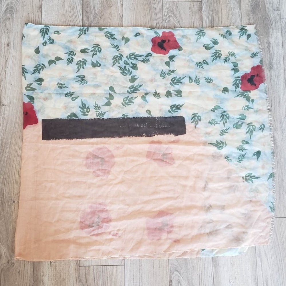 Floral Spring Scarf - Picture 3 of 3